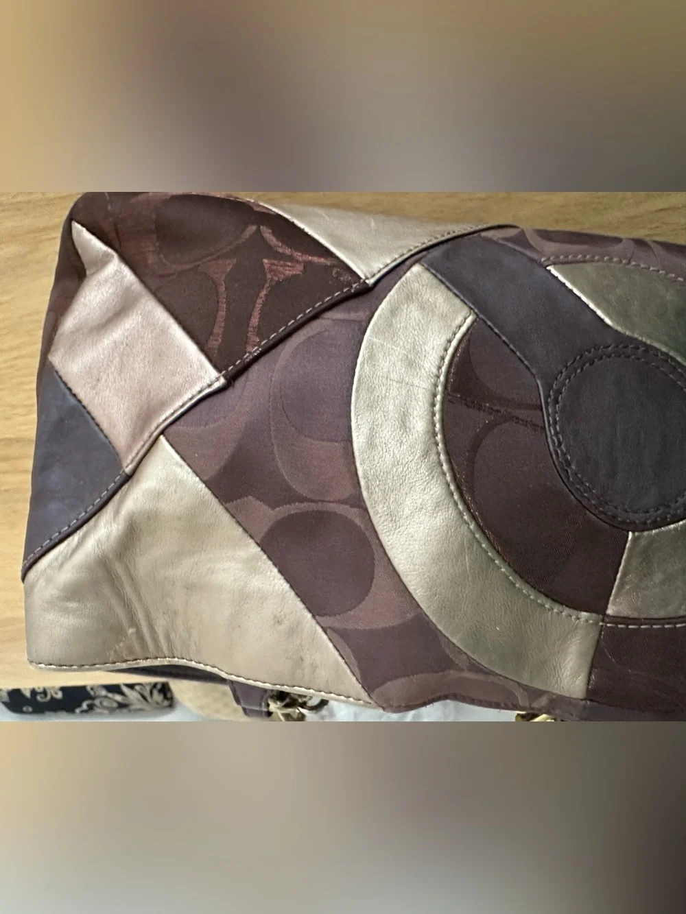 Coach patchwork tote bag